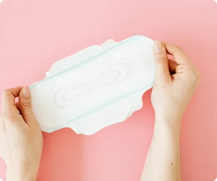 A woman feeling comfortable and confident with Lovluk sanitary pads